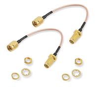 2 Pieces SMA Female Bulkhead Mount to SMA Male RG316 Coaxial Jumper Cable SMA WiFi Antenna Cable for Cellular Router Gateway Modem Ham Radio