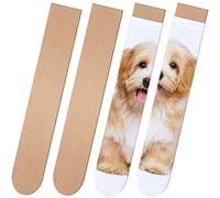 2 Pieces Sock Jig for Sublimation Heat Press Dye Wood Jigs Sublimation Blank Socks for Printing DIY Pattern Accessory, 17.83 x 3.35 Inches