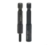2 Pieces Socket Adapter Set with 1/4 Inch Hex Shank for 4mm M5 Self Tapping Screws Suitable for Insert Nuts and Double Ended Hanger Bolt Screws (4mm)