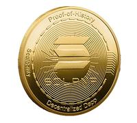 2 Pieces SOL Coin Crypto Coins Cryptocurrency Favorite Solana Coin Physical Commemorative Coin