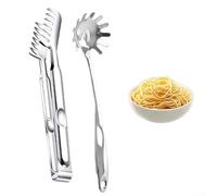 2 Pieces Spaghetti Spoon - 201 Stainless Steel Italian Flour Scoop & Pasta Tongs Set For Spaghetti Baking Kitchen Cooking Tools