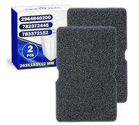 2 Pieces Sponge Filter for Tumble Dryer 243x153x12 mm with the Original Code 2964840200 for Beko for Blomberg - MONTERAL