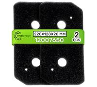 2 Pieces Sponge Tumble Dryer Filter Replacement 228 x 128 x 20 mm with Original Code 12007650 Suitable for Bosch for Siemens for Balay for Constructa - ONIX TECH