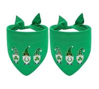2 Pieces St. Patrick's Day Dog Bandanas, Adjustable Triangle Double-Sided Irish Pet Costume Accessories(Dwarfs)