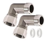 2 Pieces Stainless Steel 1/2Inch 90 Degree Pipe Elbow with Male and Female Thread for Garden and Kitchen Supplies Hoses Pipe Fitting