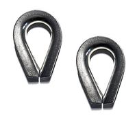 2 Pieces Stainless Steel 316 3/8" (10mm) Wire Rope Thimbles Heavy Duty Marine Grade for Rope Size 3/8"