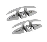 2 Pieces Stainless Steel 316 Flush Boat Cleats 5/6 Inch Marine Yacht Floating Dock Cleat for Accessories(5inch(130mm))