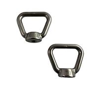 2 Pieces Stainless Steel 316 M12 Lifting Eye Nut 12mm Bow Type 80704 US Shape Marine Grade