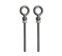 2 Pieces Stainless Steel 316 M6 Eye Bolt 6mm x 100mm Marine Grade