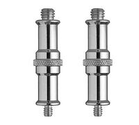 2 Pieces Standard 1/4 to 3/8 inch Metal Male Convertor Threaded Screw Adapter Spigot Stud for Studio Light Stand, Hotshoe/Coldshoe Adapter, Ball Head, Wireless Flash Receiver, Trigger