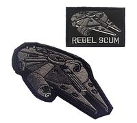 2 Pieces Star Wars Rebel SCUM Tactical Morale Military Patch Hook Fastener for Backpacks Jacket