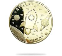 2 Pieces Stellar Coin Physical Crypto Coins XLM LUMEN Cryptocurrency Cryptobitcoins Novelty Hobby Commemorative Coin
