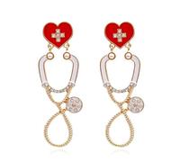 2 Pieces Stethoscope Brooch Pins, Stethoscope Lapel Pin for Nurses Doctors