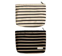 2 Pieces Striped Bag, Simple And Fashionable Storage Bag, Women'S Makeup Bag, Large-Capacity Storage Bag.