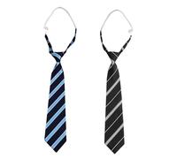 2 Pieces Striped Tie, Knot-Free Tie, Adjustable Tie, Clothing Decoration, Stage Performance Clothing Accessories.