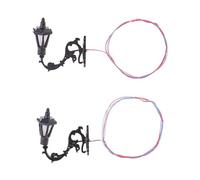 2 Pieces Sturdy LED Dollhouses Wall Lamp Model Portable Fashion Accessory For Garden And Yard Chandelier Decoration LED Light For Model Garden