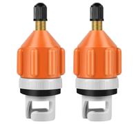 2 Pieces SUP Paddle, Vertical Paddle SUP, Kayak Stand Up Paddleboard Motor Valve Adapter, Inflatable Stand Up Paddle Board Air Pump Valve (Orange)