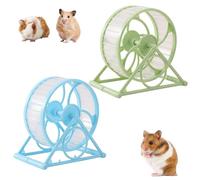 2 Pieces Syrian Hamster Wheel, Silent Hamster Wheel for Night Activity, Two Pet Exercise Wheels for Small Pets, Hamster Wheel with Quiet Operation for Peaceful Home Environment