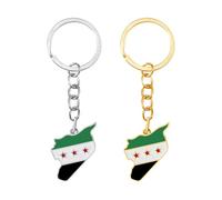 2 Pieces Syrian Keychains, Creative Keychains, Stainless Steel Keychains, Gift Keychains, Souvenir Keychains