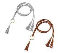 2 Pieces Tassel Belt, Simple Braided Belt, Women'S Thin Belt, Boho Accessories.