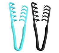 2 Pieces Texture Comb, Volume Styling Comb with Hair Styling Tooth Comb for Hair Care and Volume, for Lifting and Caring for Hair Roots and Bangs, Hair Brush for Men and Women (Green and Black)