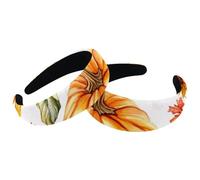 2 Pieces Thanksgiving Sunflower Pumpkins Background Padded Headbands, Fashion Thick Wide Hair Band Hoops, Headbands for Women Girls, Velvet Hair Hoops, Hair Accessories