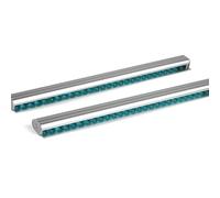 2 Pieces Ticket Holder Receipt Holder for Restaurant Refrigerator, No Drill Restaurant Order Ticket Holders for Walls Home Kitchen Office Cafes Pubs Bars(Sliiver, 50cm, 2p, UK)