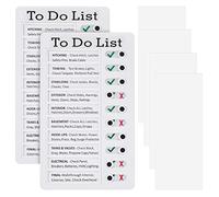 2 Pieces to Do List Checklist Board, Chore Chart for Adults Portable Chore Chart Memo Boards Daily Detachable Reusable Rv Checklist School Home Daily Affairs Reminder with 4 Replaceable Blank Paper