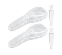 2 Pieces Transparent Waterproof Shaver Case and 2 Pieces Brushes, Portable Shaver Case, Shaver Dustproof Case