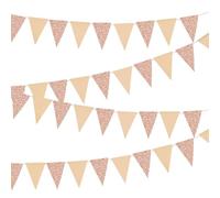 2 Pieces Triangular Pull Flags, Party Decoration Supplies, Scene Setting Banners, Party Glitter Flag Decorations, Party Decorations, Party Romantic Decorations