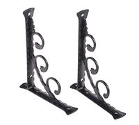 2 Pieces Triangular Shape Floating Shelf Brackets Invisible Shelf Metal Wall Mounted Brackets Wall Mounted for Broom Heavy Duty