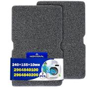 2 Pieces Tumble Dryer Filter 240 x 155 x 10 mm with the Original Code 2964840100 2964840200 for Beko for Grundig for Blomberg for ElektraBregenz - MONTERAL