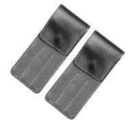 2 Pieces Tweezer Storage Bag Case PU Eyelash Tweezer Sleeve 3 Slots Eyelash Tweezer Bag Cover Case Lash Tweezer Case Eyelash Tweezer Carrying Bag Eyelash Tweezer Holder Pouch(Black)