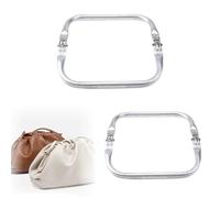 2 Pieces U-Shaped Bag Inner Handle Kiss Closure Frame Bag Aluminium Handle Bag Frame Bag for Clutch Bag Crafts DIY Projects (200 x 90 mm/220 x 90 mm)