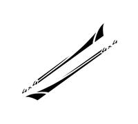 2 Pieces Universal Decorative Car Hood Stickers PETG Scratch-Resistant Decals Practical Application Suitable for Cars, Black