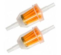2 pieces universal petrol filter, 6 mm, high-quality in-line fuel filter, diesel, fuel filter with transparent design for lawnmower, car, moped, scooter, motorcycle, petrol engines machines for