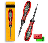 2 Pieces Voltage Tester with Screwdriver, Non-Contact Voltage Detector, Current Tester with LCD Display & Buzzer Alarm & Breakpoint Finder, Phase Tester Dual Range AC 11V/30V-1000V for Electricians