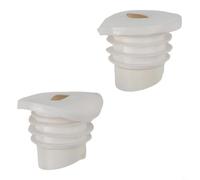 2 Pieces Washing Machine Drain Pipe Seal Silicone Seven Layer Design Automatic Valve Floor Sewer Pipe Connector Leak Protection White 55x70mm Fits 45-50mm Adjustable Easy Install