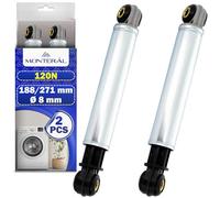 2 Pieces Washing Machine Shock Absorbers 120N 188/271 mm Ø8mm with the Original Code 4500820 4500823 4500825 4500826 for Miele 00118869 118869 for Bosch for Siemens - Warranty 10 Years - MONTERAL