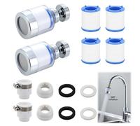 2 Pieces Water Filter Tap, Tap Filter for Drinking Water, Clear and Safe Drinking Enjoyment, Drinking Water Filtration with PP Cotton, Universal, Quick Descaling