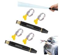 2 Pieces Water Hose Spray Nozzle, Adjustable Garden Hose Nozzle Spray Head, Metal Handheld Replacement Parts with 3 Patterns Cleaning Tools for House Floor Lawn Bathing Patio