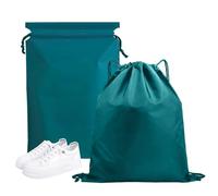 2 Pieces Waterproof Drawstring Bag - Reusable Travel Drawstring Bags | Foldable Travel Pouch Dust-Proof Cinch Sack for Swimwear Clothes Camping Beach Cosmetics Trip Daily Pool Workout