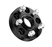 2 Pieces Wheel Spacers 5x112 CB 66.6mm Rims Adapters Forged Aluminum Alloy Hubcentric Forged Spacers(2pcs Spacer 25mm-BK)