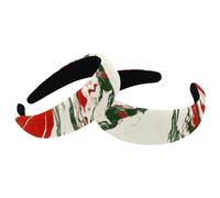 2 Pieces Wide Head Bands Hoops for Hair, Padded Thick Women Headbands, Red Green White Marble Texture Elastic Cute Headband Head Wrap, Wide Top Turban Hair Bands