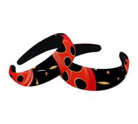 2 Pieces Wide Top Turban Velvet Hair Bands, Ladybug-1952 Fashion Head Wrap, Hair Head Bands Elastic Headband for Women, 2 Size