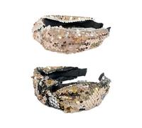 2 Pieces Women'S Sequin Headbands, Fashionable Glitter Headbands, Retro Headbands, Non-Slip Women'S Headbands, Ele Headbands, Comfortable Wide Headbands