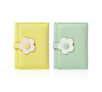 2 Pieces Women's Short Wallet, Cute Flower Wallet, Folding Wallet, Portable Wallet, Simple Design Wallet