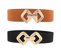 2 Pieces Women'S Wide Belts, Dress Belts, Elastic Elastic Belts, Retro Belts, Simple Decorative Belts