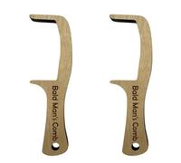 2 Pieces Wooden Bald Man Comb, Toothless Hair Thinning Comb, Mens Brush Gag Joke Gifts For Men, Jokes And Pranks For Adults, Funny Gifts For Men, Friends, Family