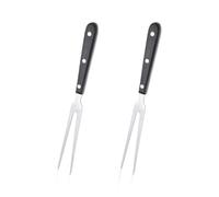 2 Pieces Wooden Handle Barbecue Spits, Stainless Steel Barbecue Spits, Food Forks, Barbecue Tools, Kitchen Tools, Baking Supplies